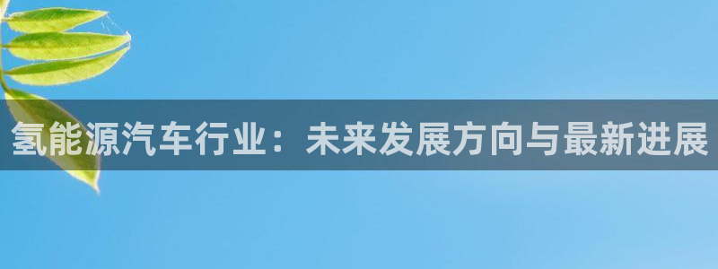 优发国际是大平台吗：氢能源汽车行业：未来发展方向与最新进展