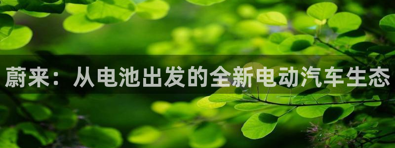 优发国际手机客户端下载安装手机版：蔚来：从电池出发的全新电动汽车生态