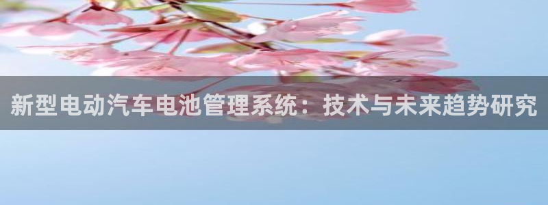优发国际手机版：新型电动汽车电池管理系统